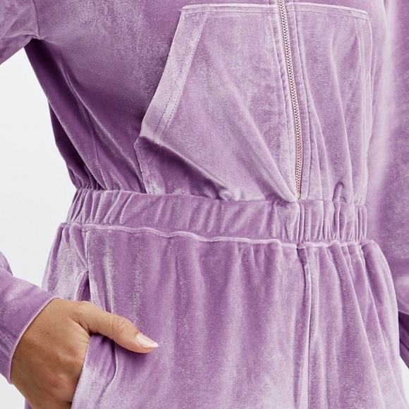NWT Fabletics | Velour Zip-Up Wide Leg Onesie - Picture 4 of 13